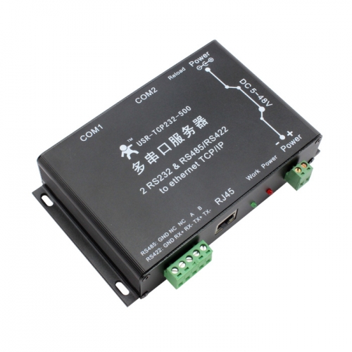 Dual serial RS232 and RS485 or RS422 to Ethernet converter device